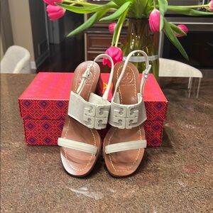 Tory Burch White Sandals
